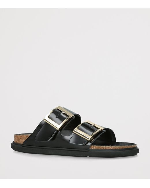 Birkenstock Black Leather Arizona Sandals