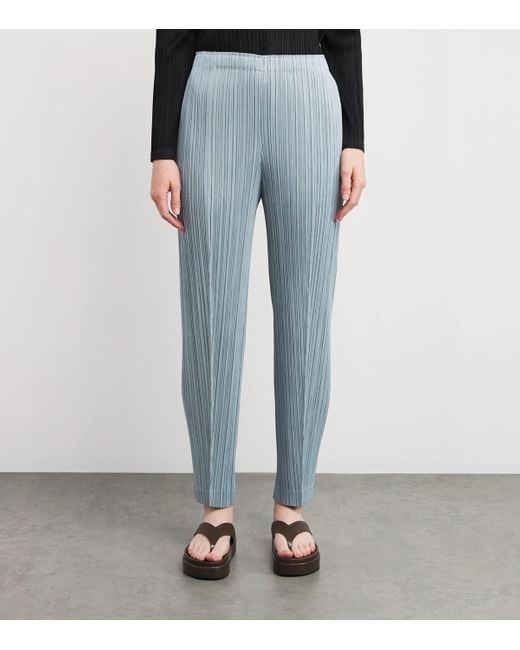 Pleats Please Issey Miyake Women's Blue Thicker Bottoms 1 Pants