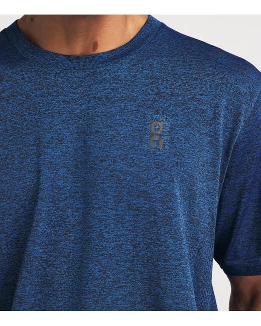 On Shoes Blue Train Flex T-Shirt for men