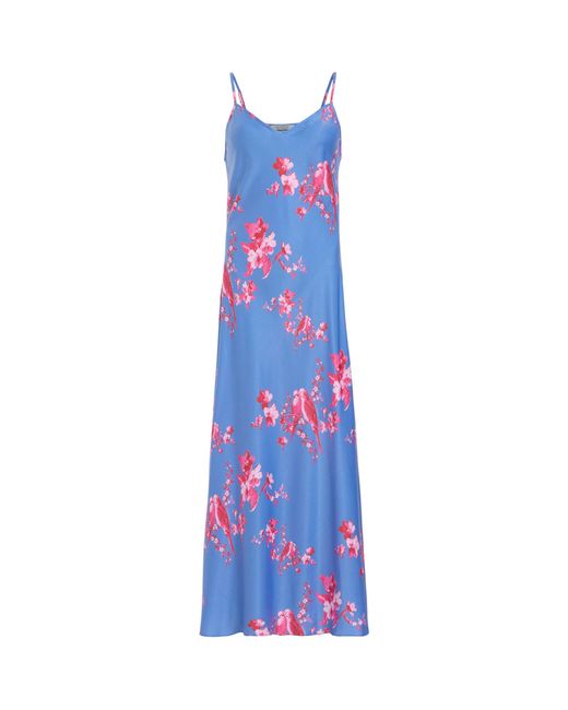 AllSaints Blue Bryony Iona Slip Dress