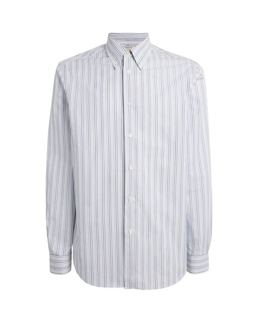 Paul Smith Blue Cotton Stripe Shirt for men