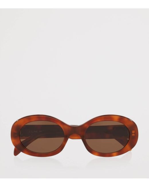 Céline Brown Triomphe Cl40194U Oval Sunglasses