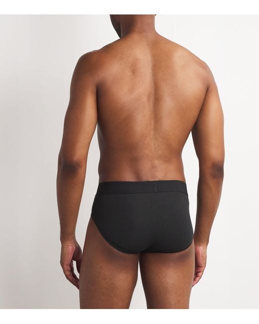 Skims Black Logo Band Briefs for men
