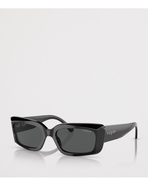 Vogue Black Acetate Pillow Sunglasses