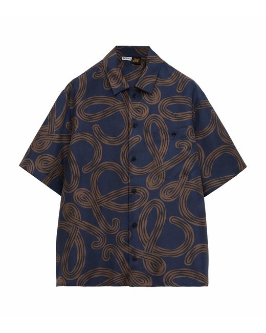 Loewe Blue X Paula's Ibiza Silk Anagram Shirt