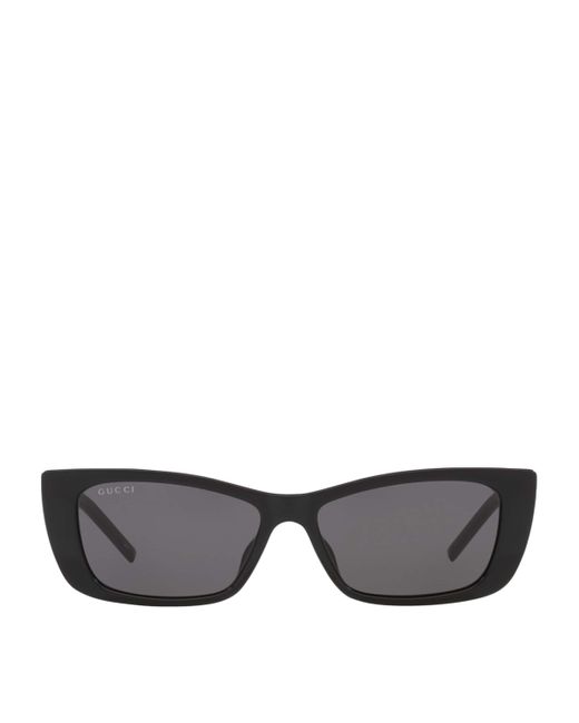 Gucci Gray Slim Cat-Eye Sunglasses