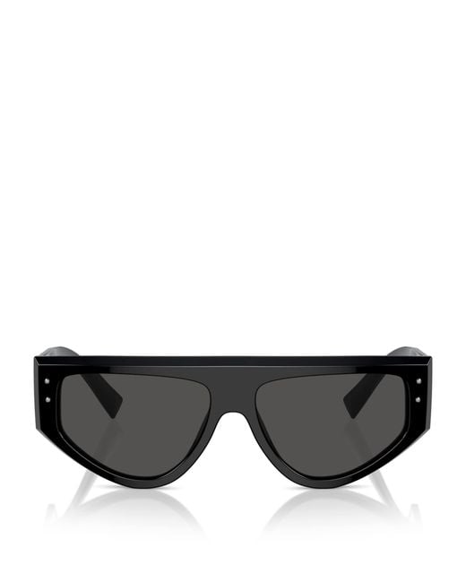 Dolce & Gabbana Black Rectangle Sunglasses for men