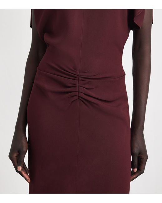 Victoria Beckham Purple Cady Bela Midi Dress