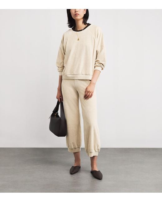 Suzie Kondi Natural Cotton-Blend Harem Sweatpants