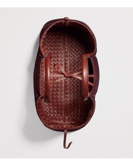 Bottega Veneta Red Leather Reversible Pinacoteca Tote Bag
