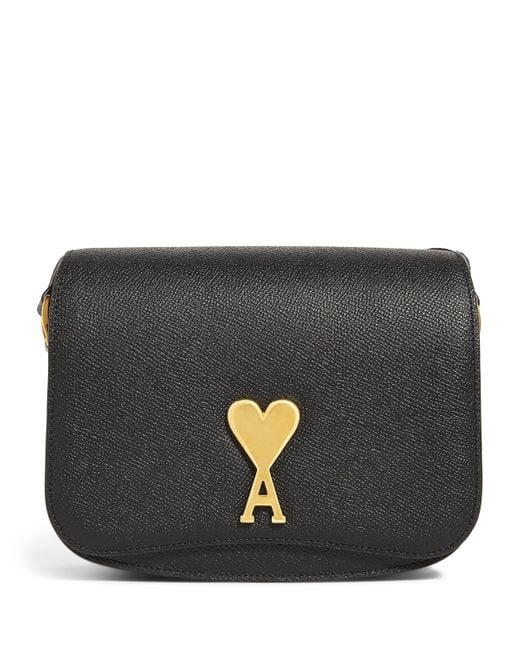 【関税込み】Adc Crossbody - AMI Paris - Leather - Black Black Full Grain Leather Bag Paris Paris | AMI PARIS US
