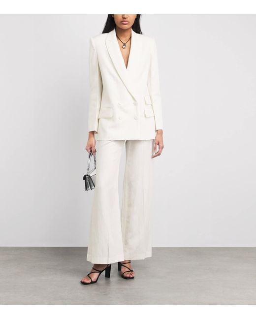 Maje White Double-Breasted Blazer