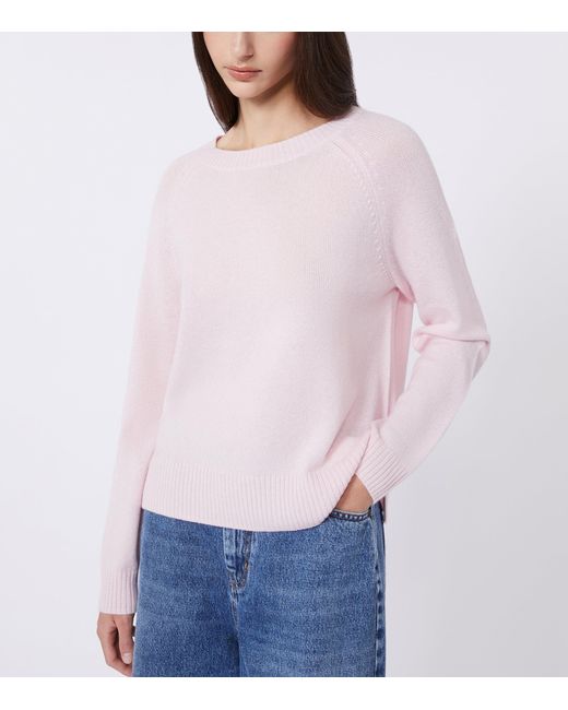 Weekend by Maxmara Pink Cashmere Round-Neck Sweater