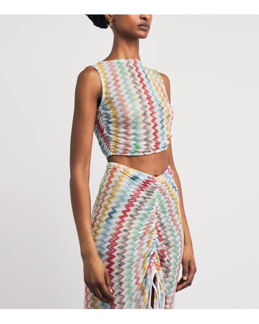 Missoni Multicolor Zigzag Crop Top