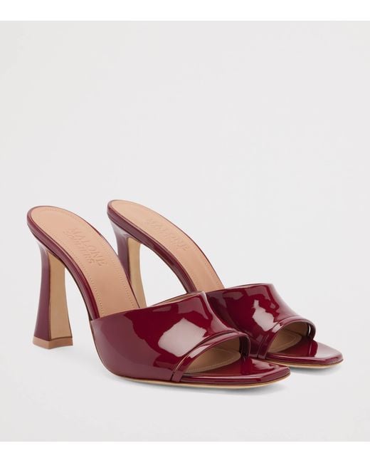 Malone Souliers Red Patent Leather Roxanne Mules 90