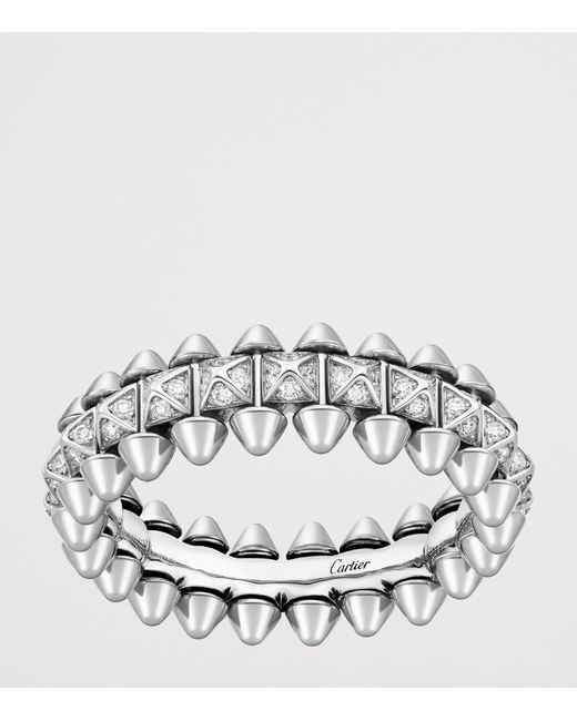 Cartier Metallic Small And Diamond Clash De Ring