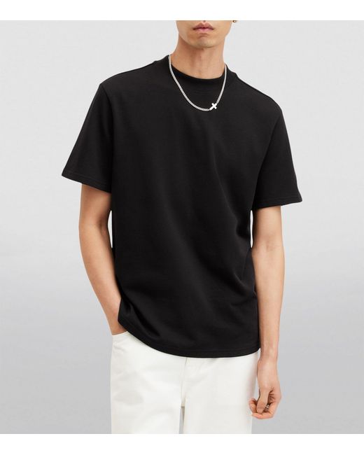 AllSaints Black Organic Cotton Nero T-shirt for men
