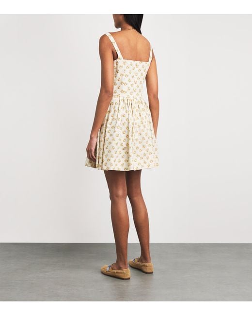 Maje Natural Floral Print Mini Dress