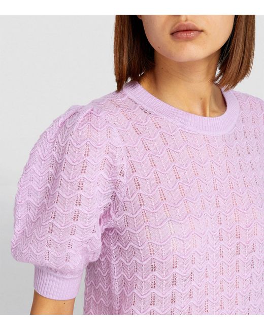 ME+EM Pink Me+em Merino-cashmere-silk Sweater