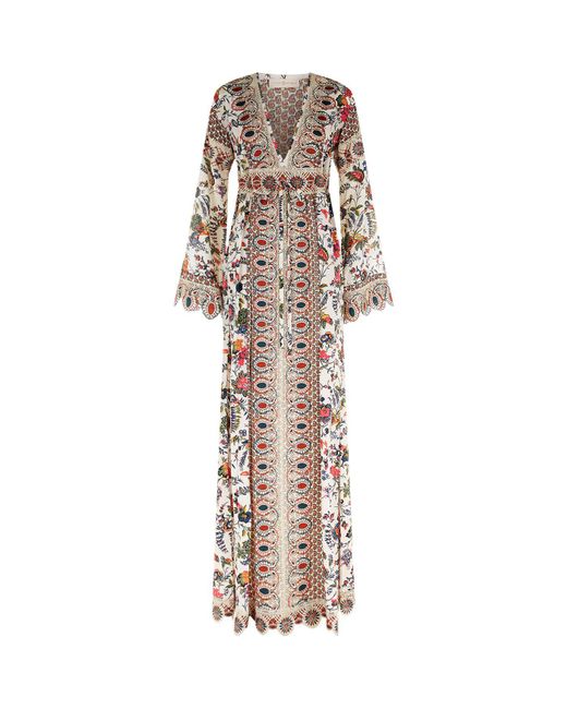 Tory Burch Multicolor Rosemary Floral Maxi Dress