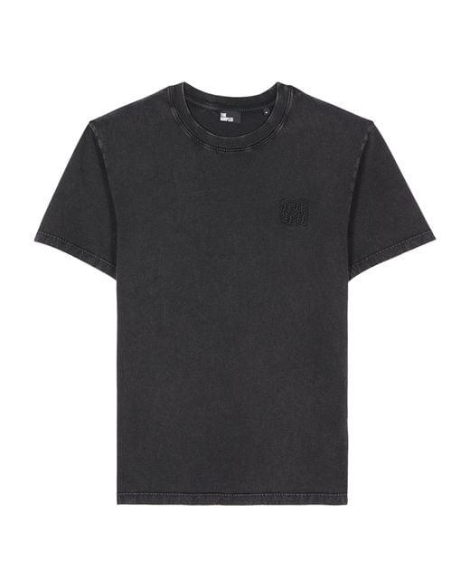 The Kooples Black Cotton Logo-embroidered T-shirt for men