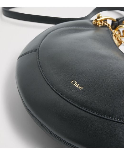 Chloé Black Small Leather Banana Top-Handle Bag