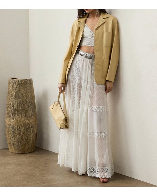 Ralph Lauren Natural Leather Adrianna Jacket