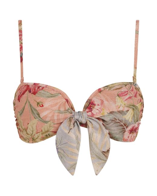 Zimmermann Pink Coco Scarf Bikini Top