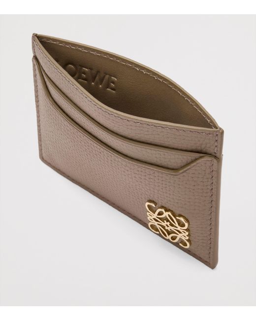 Loewe Brown Leather Anagram Card Holder