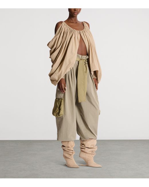 Balmain Natural Strappy Blouse