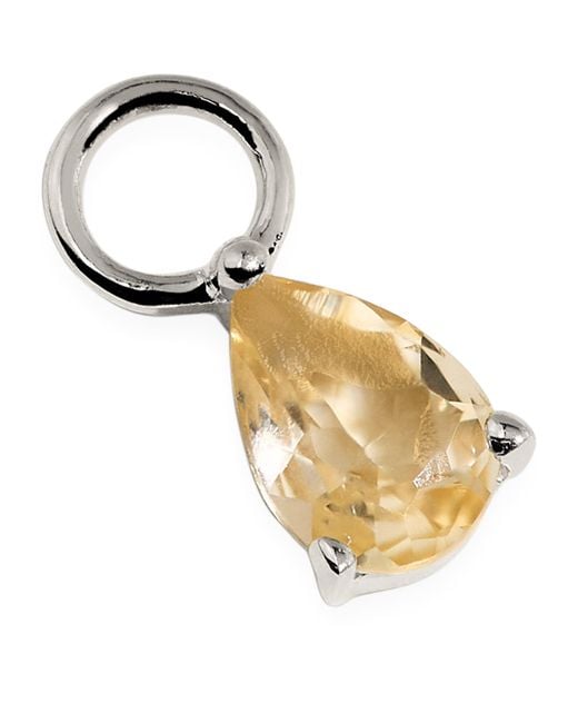 Astrid & Miyu Metallic And Citrine Birthstone Earring Charm