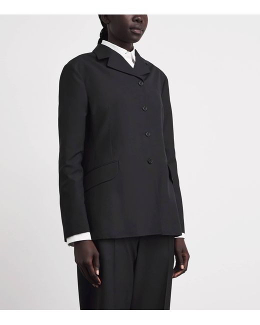 Jil Sander Black Wool Gabardine Blazer