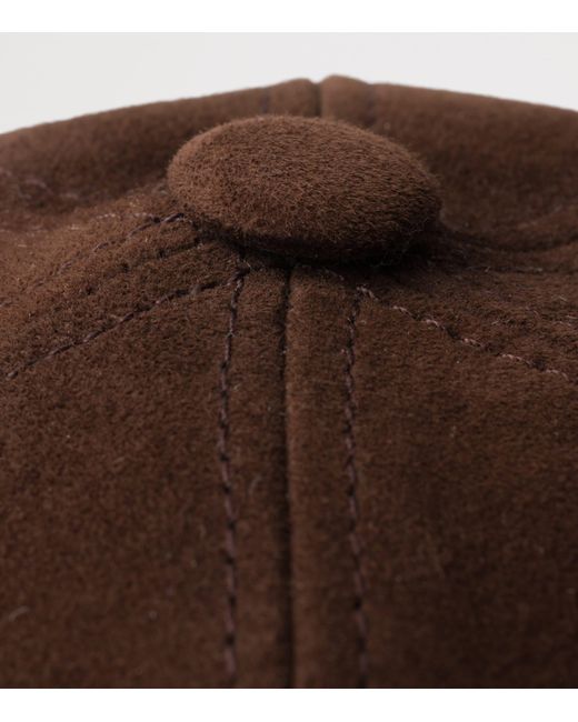 Prada Brown Suede Baseball Cap for men