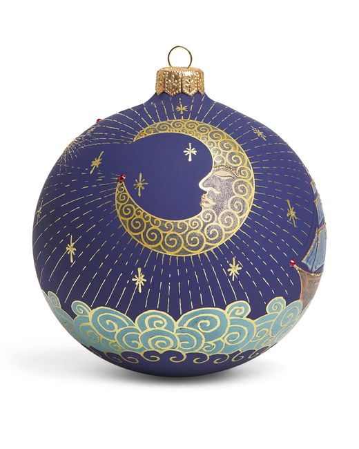 Glitterlab Blue Glass Midnight Odyssey Bauble