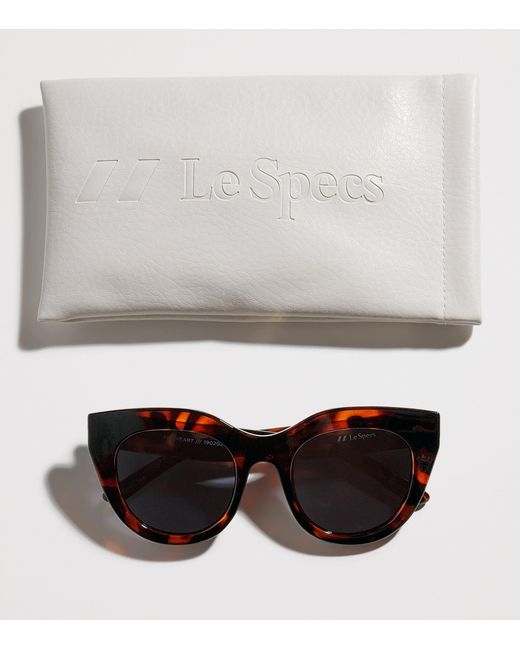 Le Specs Blue Oversized Air Heart Sunglasses for men