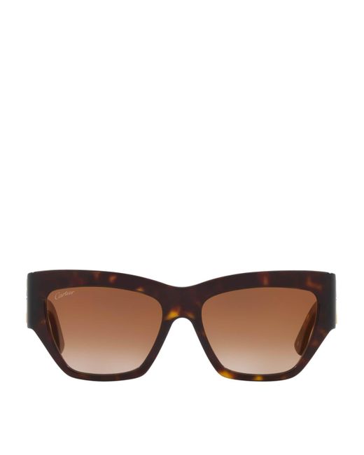 Cartier Brown Acetate 06L001695 Sunglasses