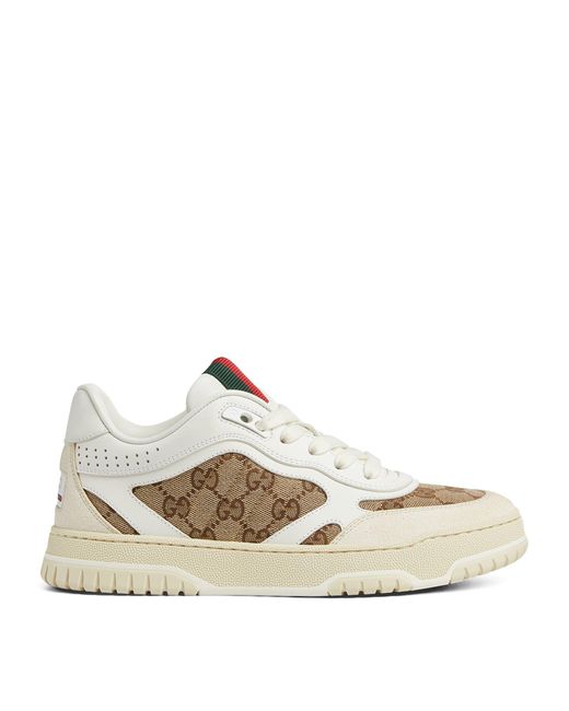 Gucci Natural Canvas Re-web Sneakers