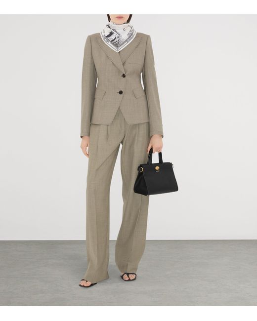 Burberry Black Mini Calfskin Cotswolds Tote Bag
