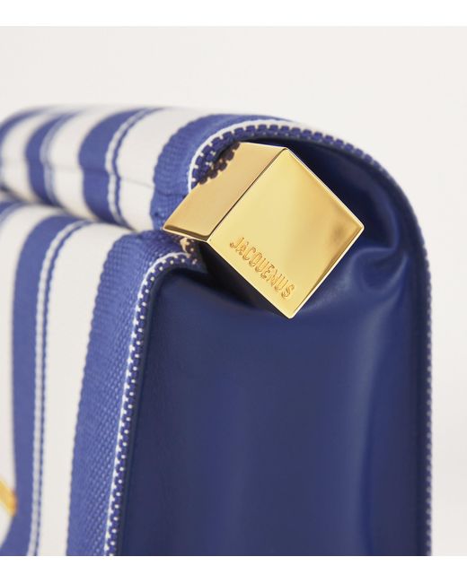 Jacquemus Blue Striped Take-out Clutch Bag