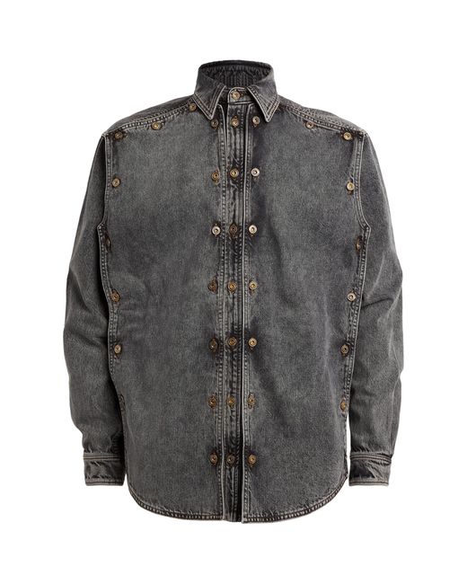 Y. Project Gray Denim Snap-off Shirt for men