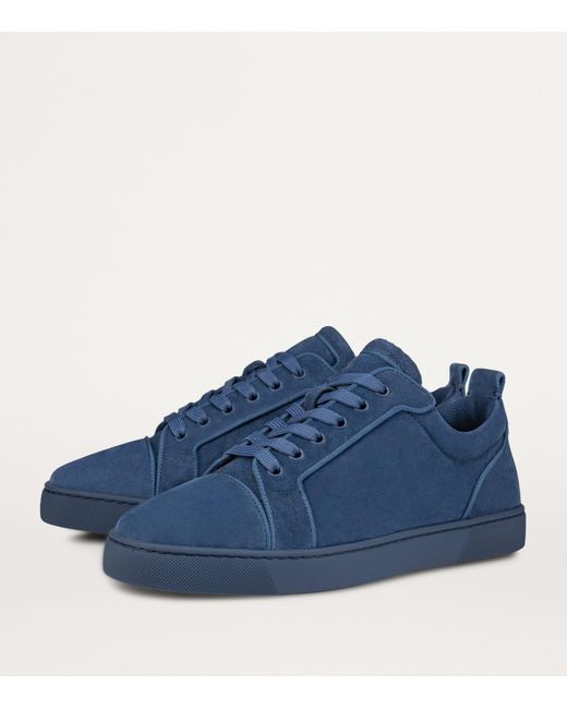 Christian Louboutin Blue Louis Junior Suede Low-Top Trainers for men