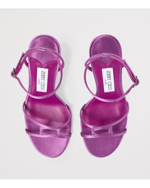 Jimmy Choo Pink 1998 Leo 100 Satin Sandals