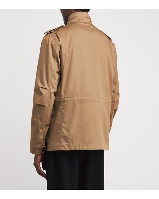 Pal Zileri Brown Cotton-Blend Field Jacket for men