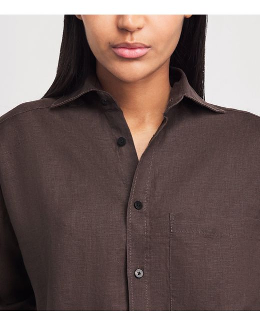 With Nothing Underneath Brown Hemp The Weekend Shirt