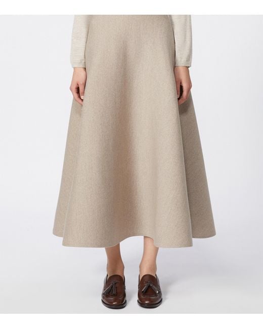 Max Mara Natural Jersey Tech Midi Skirt