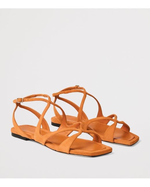 Jimmy Choo Brown Ayla Suede Sandals