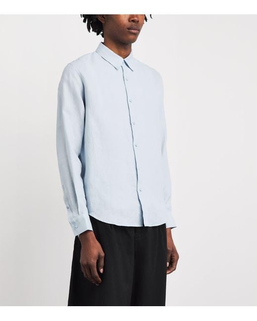 Sandro Blue Linen Shirt for men