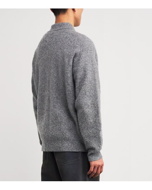 Jonathan Simkhai Gray Wool Heathered Cardigan for men
