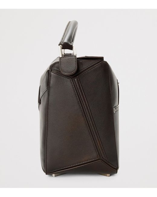 Loewe Black Large Calfskin Puzzle Panta Top-Handle Bag