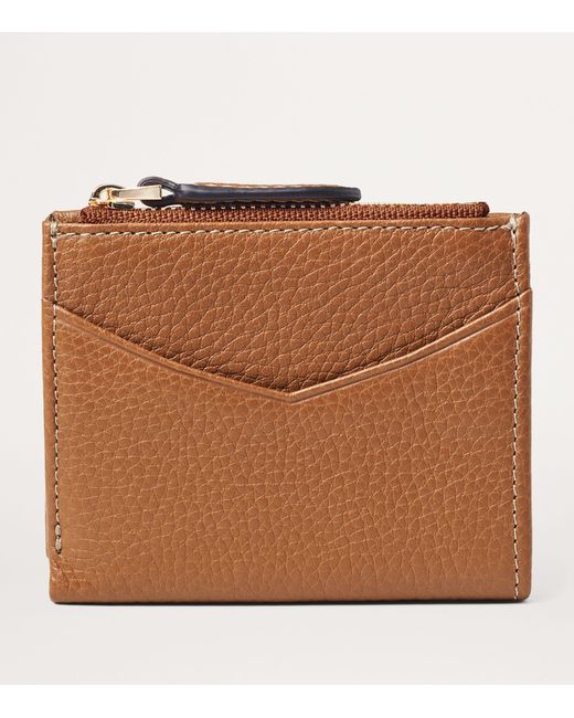 Aspinal Brown Leather Hudson Coin And Card Holder